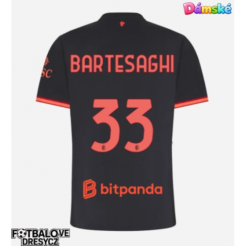 AC Milan Davide Bartesaghi #33 Dámské Alternativní Dres 2026-27 Krátký Rukáv AC Milan Davide Bartesaghi #33 Dámské Alternativní Dres 2026-27 Krátký Rukáv